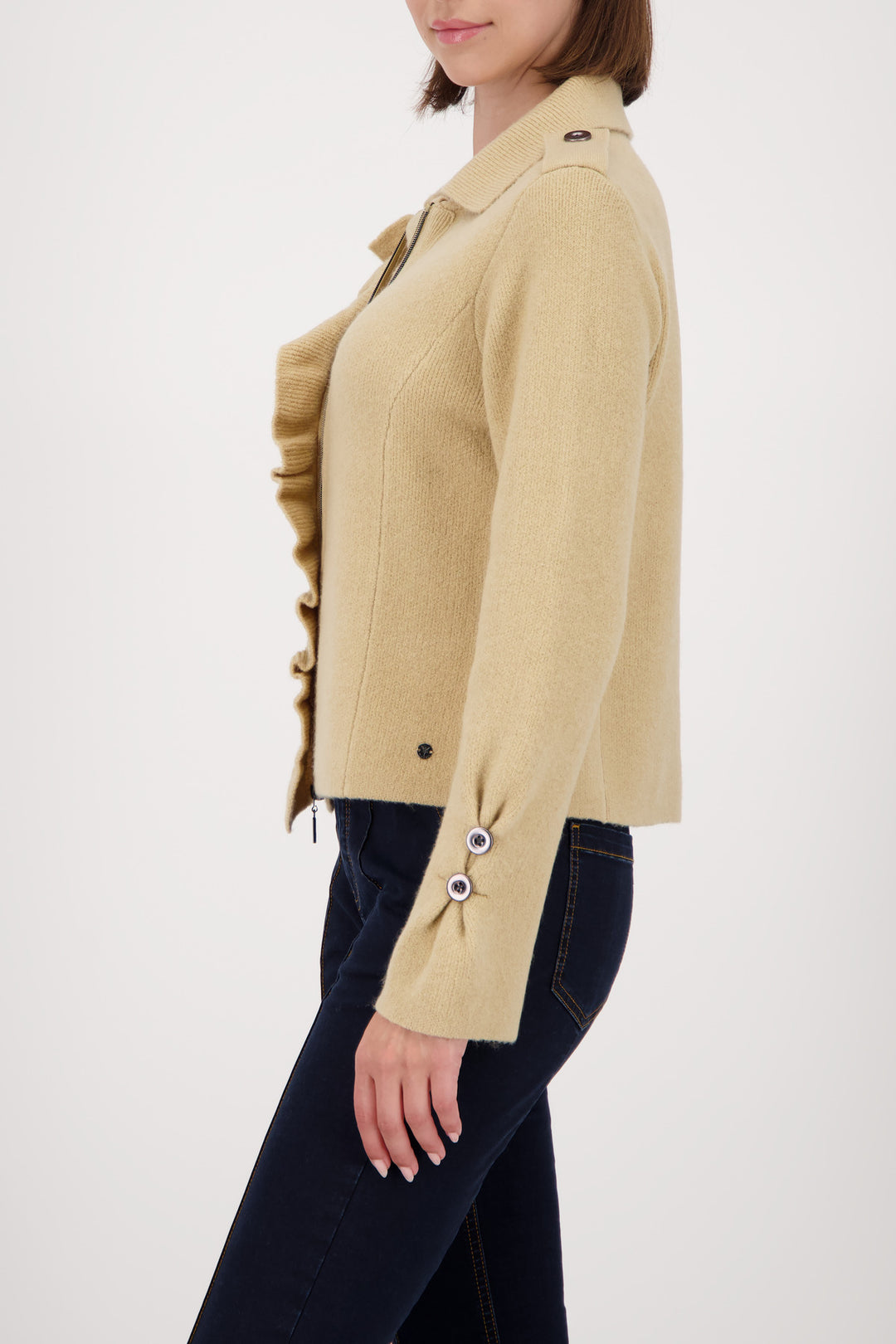 Monari Ruffles Cardigan Jacket