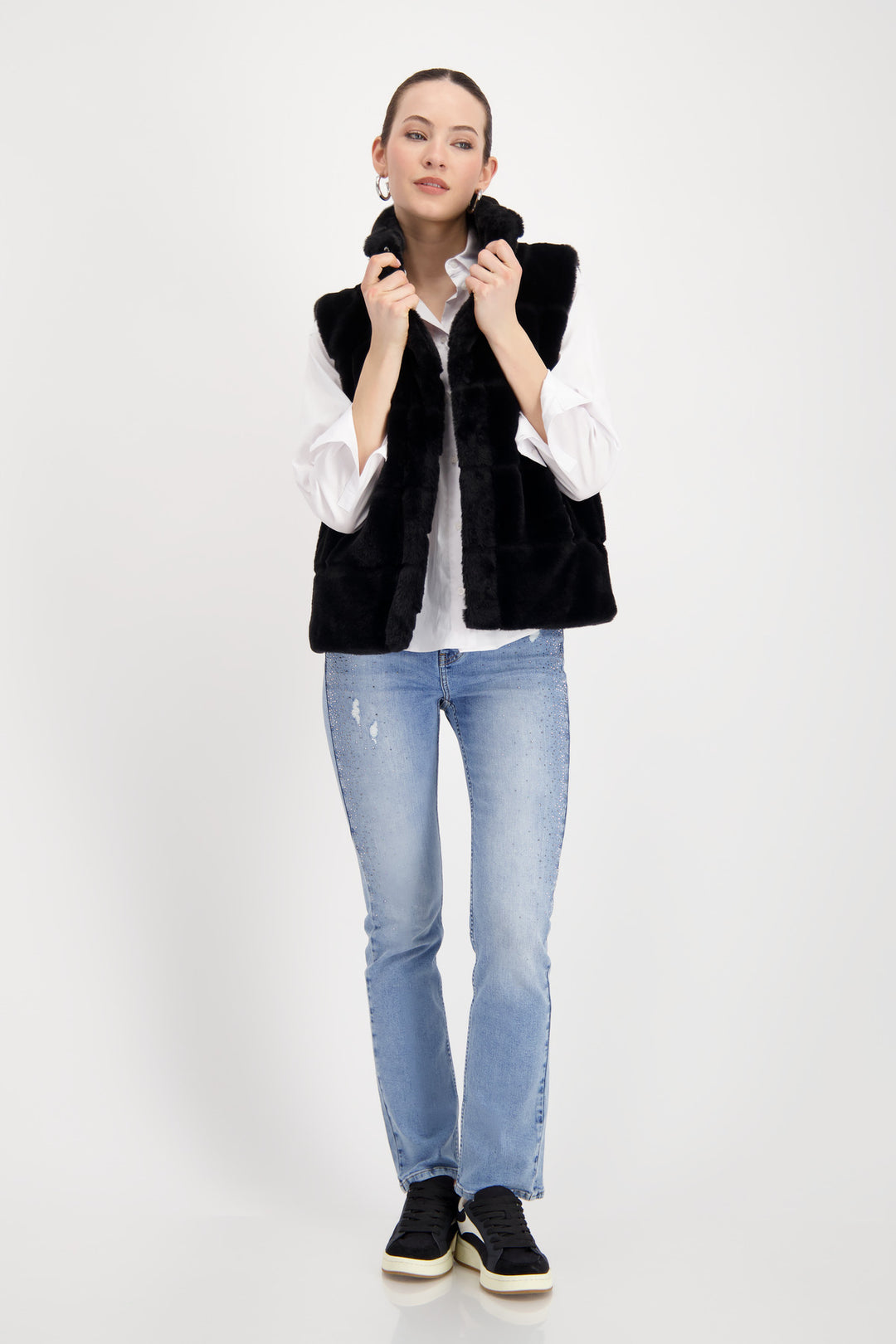 Monari Basic Faux Fur Waistcoat