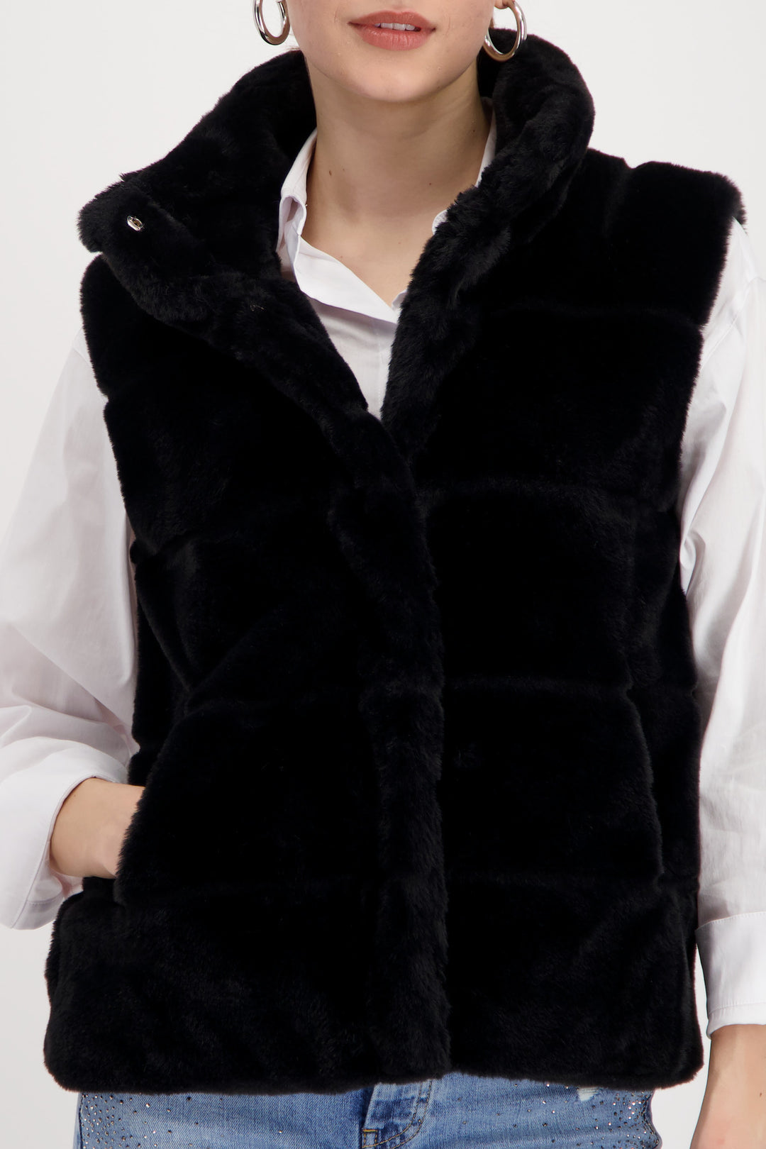 Monari Basic Faux Fur Waistcoat