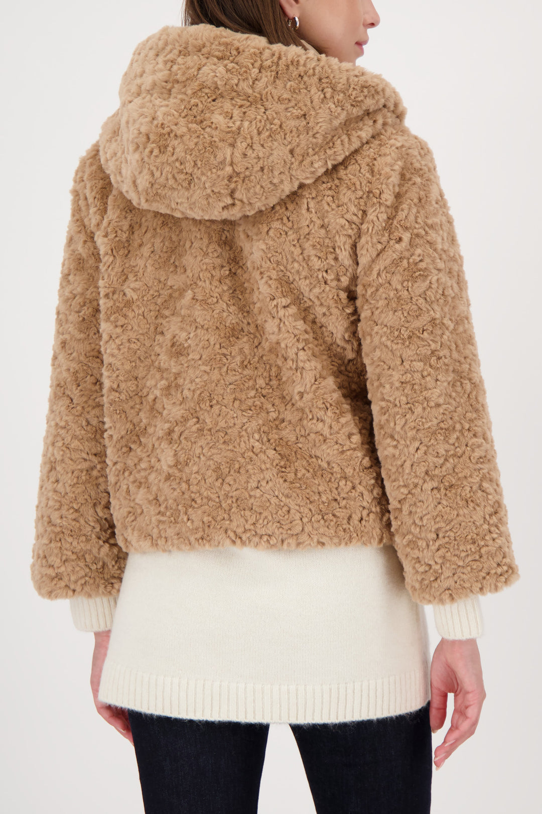 Monari Faux Fur Jacket – Cognac