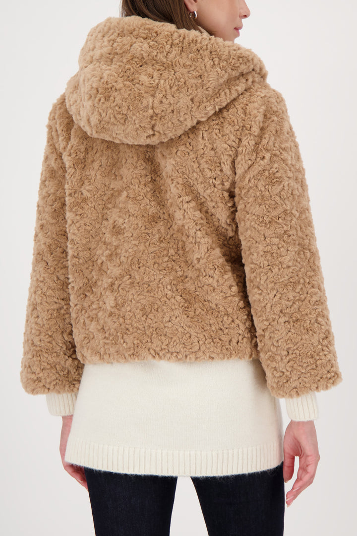 Monari Faux Fur Jacket – Cognac