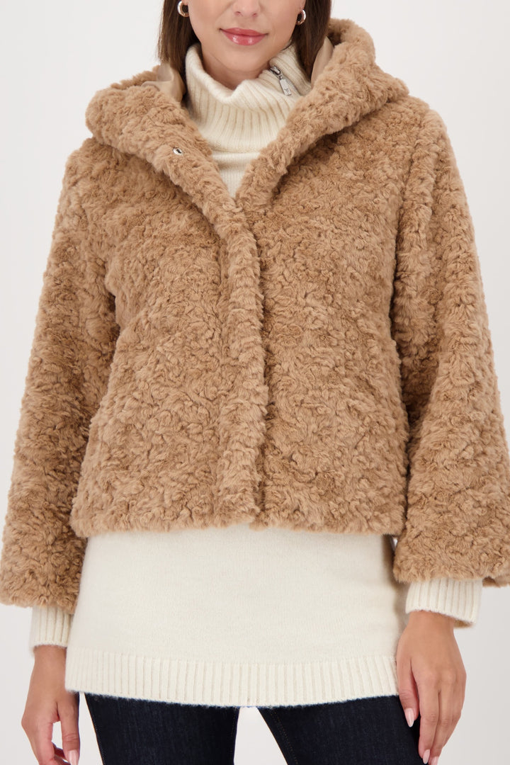 Monari Faux Fur Jacket – Cognac