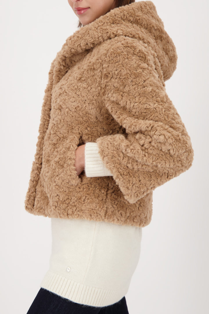 Monari Faux Fur Jacket – Cognac