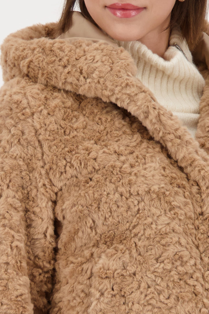 Monari Faux Fur Jacket – Cognac