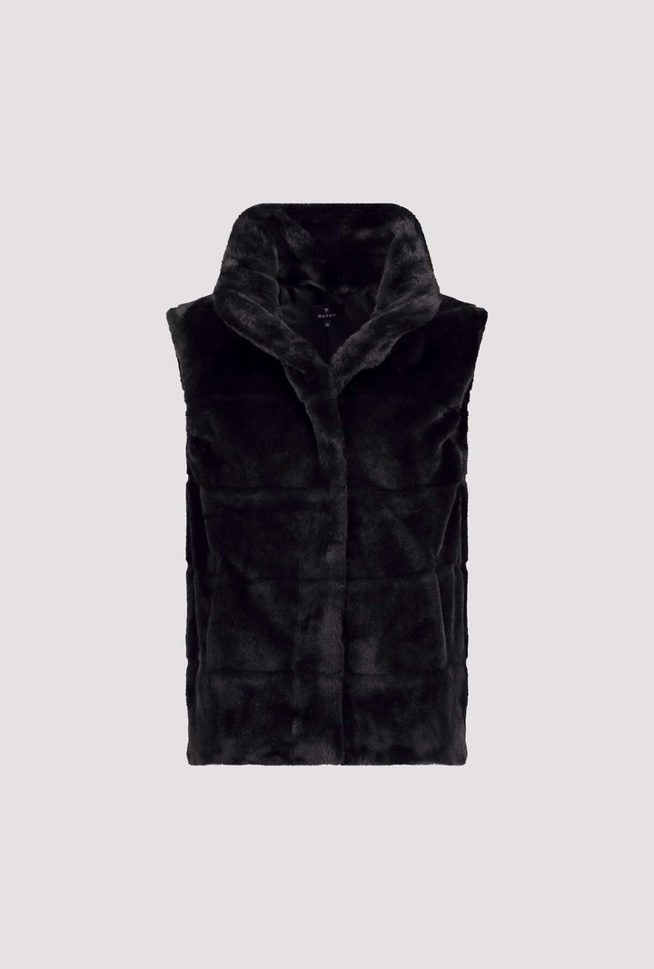 Monari Faux Fur Waistcoat - Black