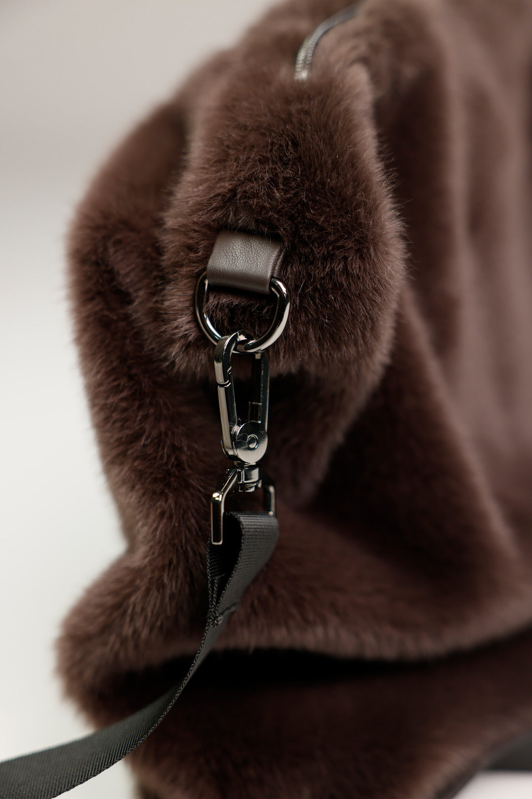 Monari Faux Fur Bag - Brownie