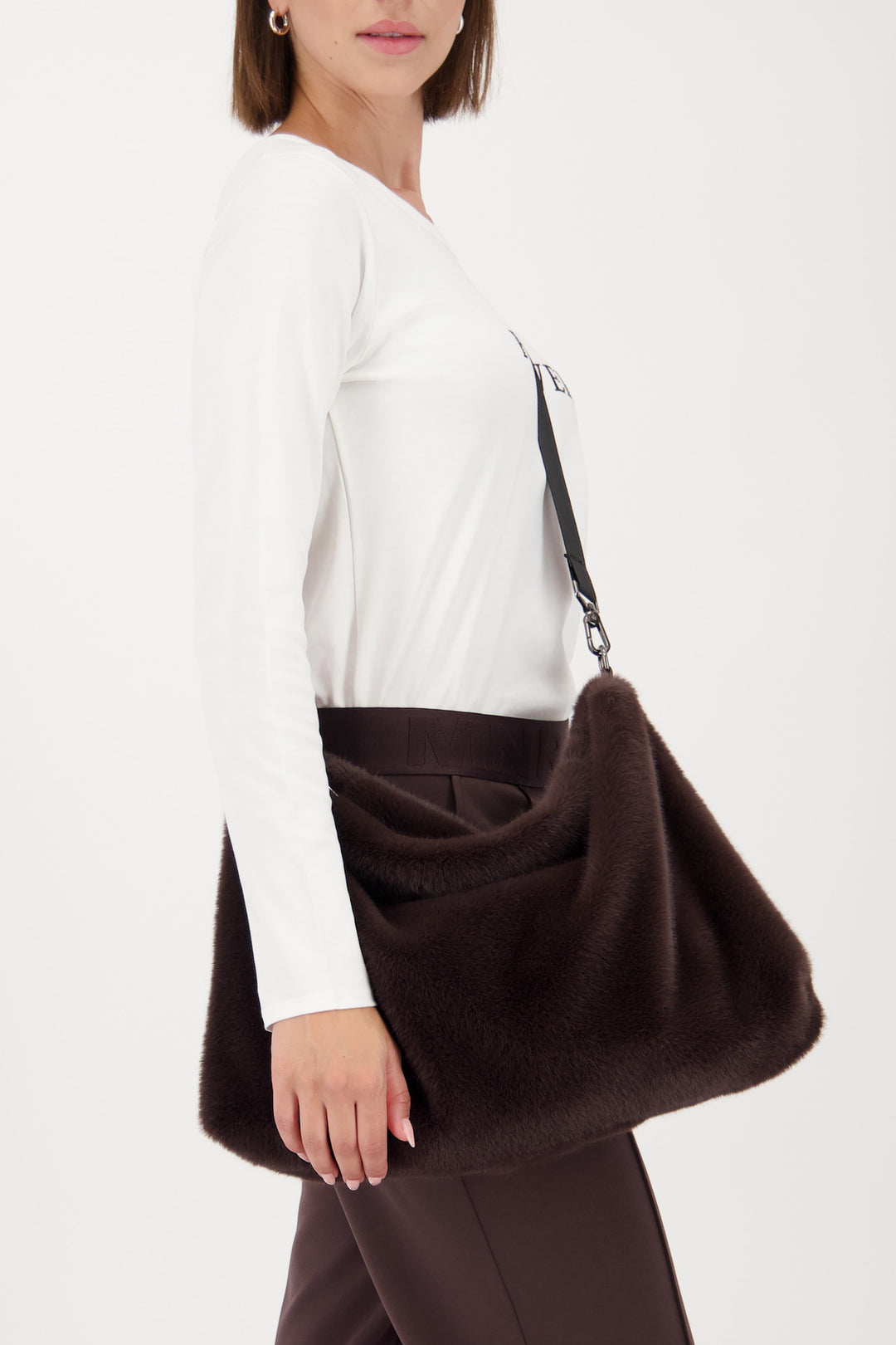 Monari Faux Fur Bag - Brownie