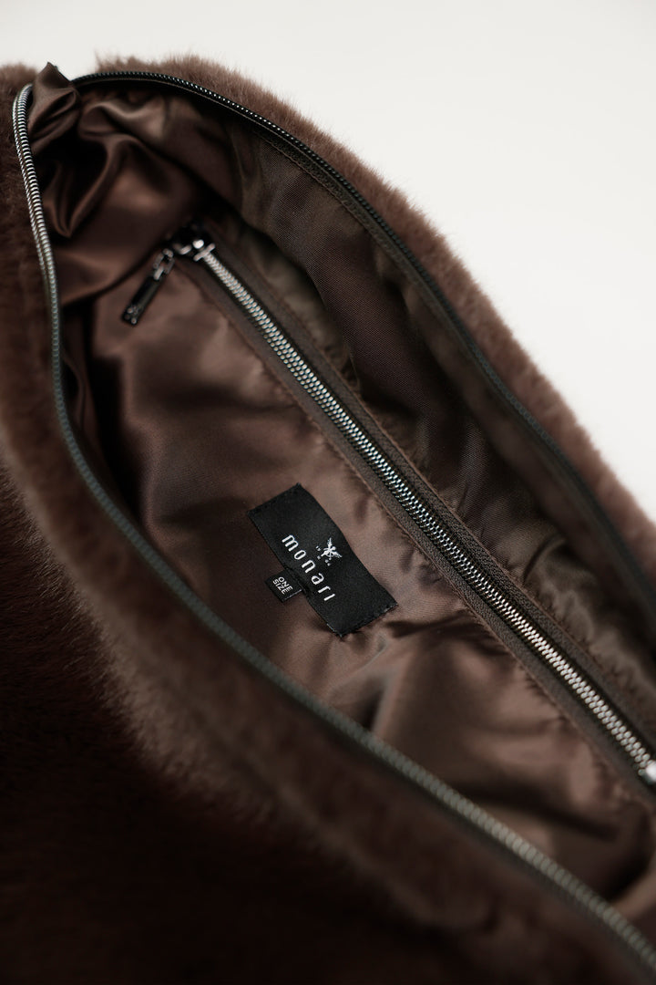 Monari Faux Fur Bag - Brownie