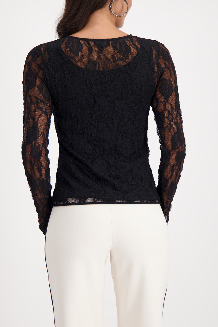 Monari Mesh Cut‑Out Top