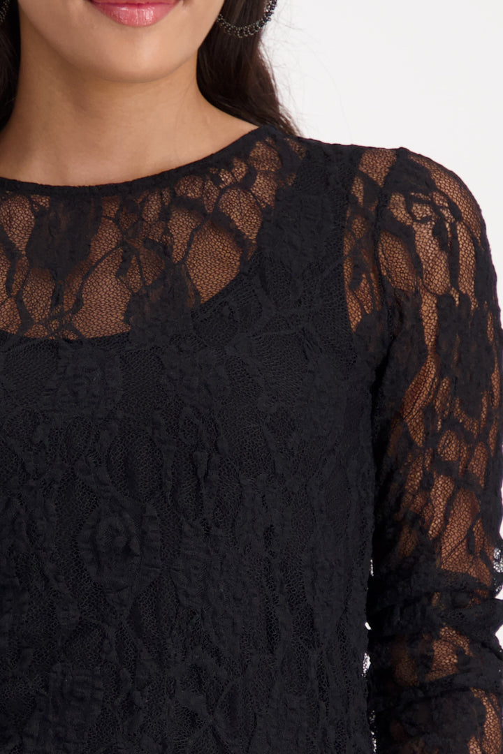 Monari Mesh Cut‑Out Top