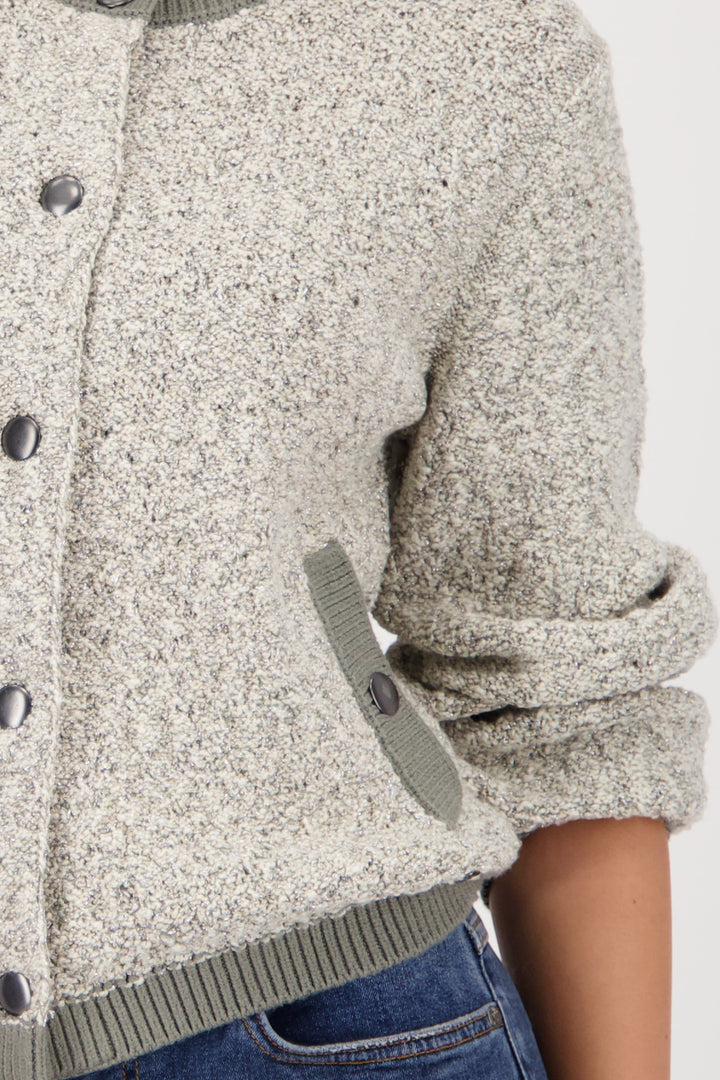 Monari Tweed Cardigan Jacket - Sage