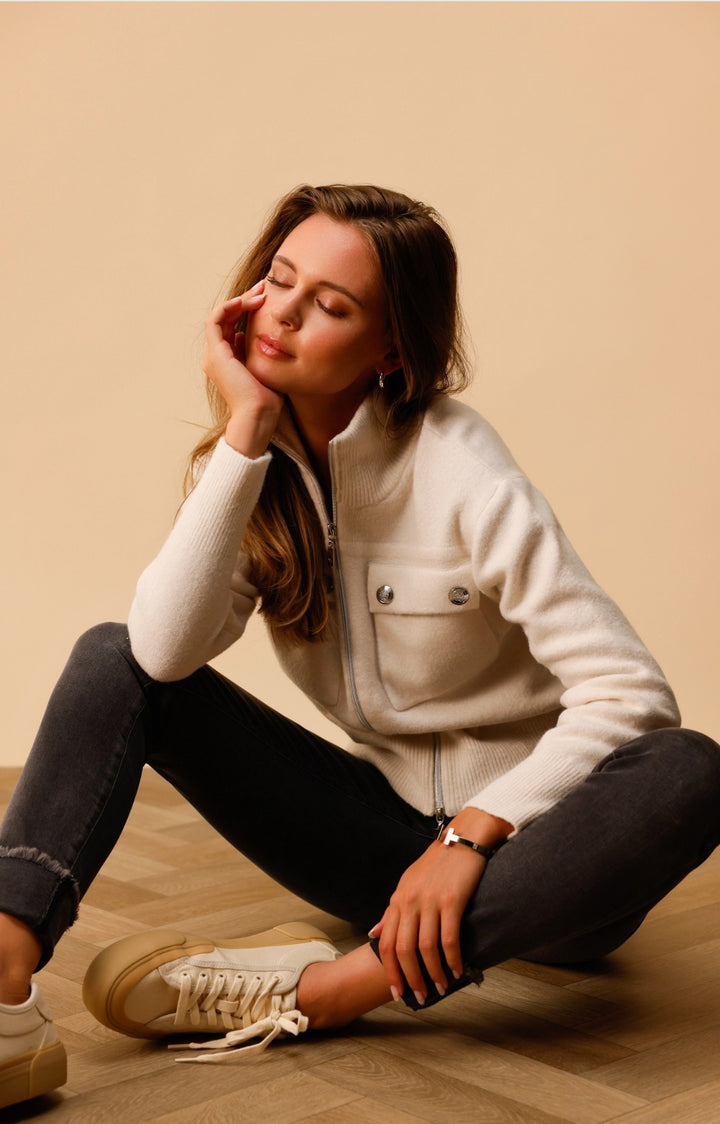 Monari Cardigan Jacket - Almond