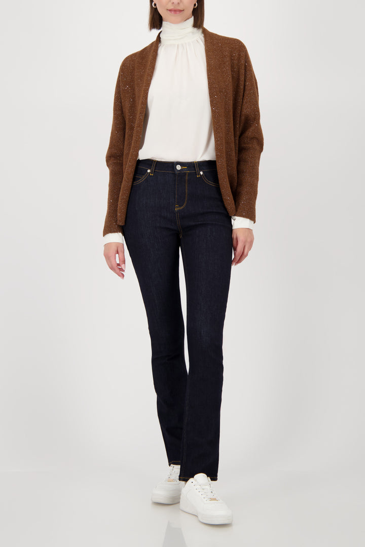 Monari Knitted Cardigan + Sequins - Whisky