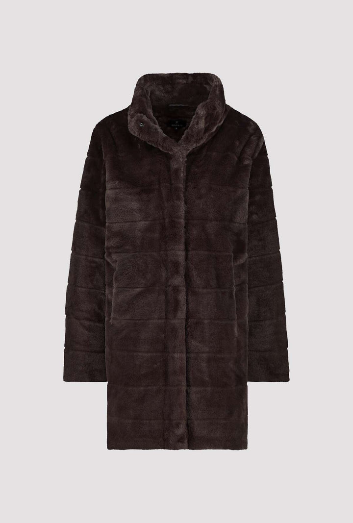 Monari Faux Fur Coat - Brownie