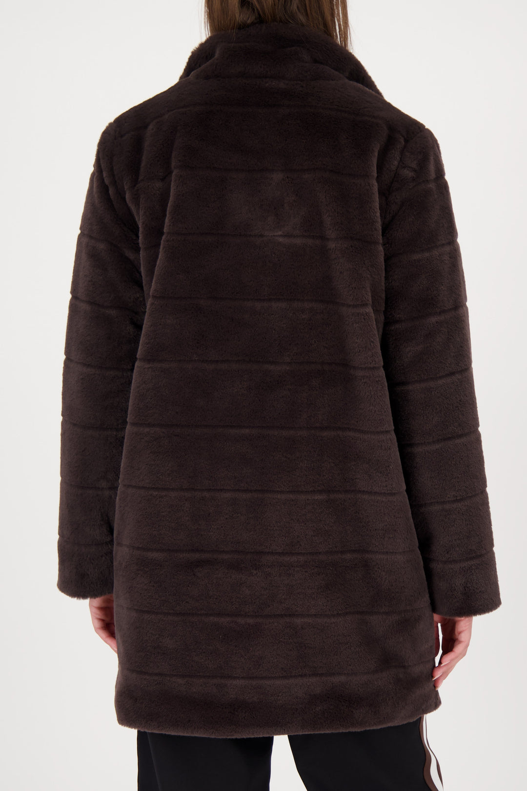 Monari Faux Fur Coat - Brownie