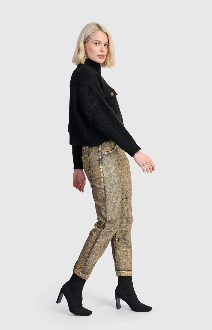 Alembika Metallic Boyfriend Jogger Jeans