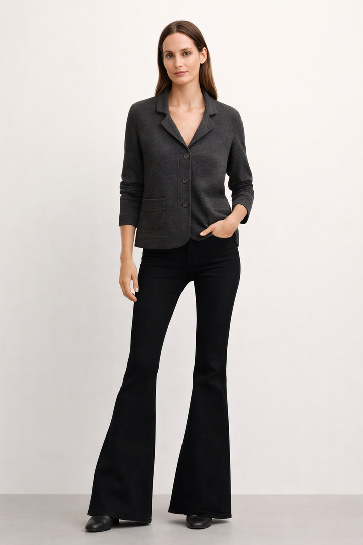 By Basics Merino Blazer - Raven