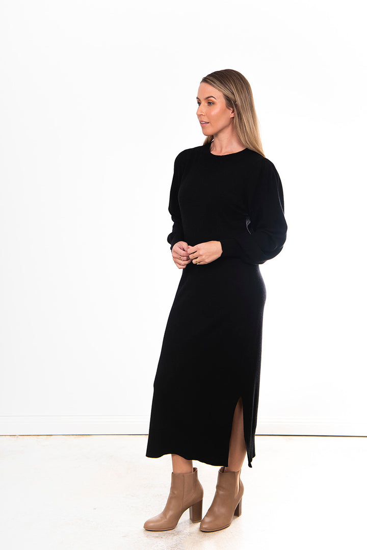 Bridge & Lord Puffed Sleeve Longline Dress