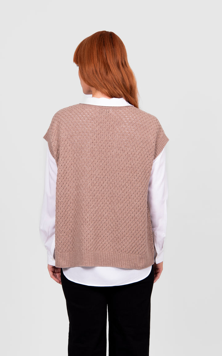 Bridge & Lord Cable Pointelle Vest - CO