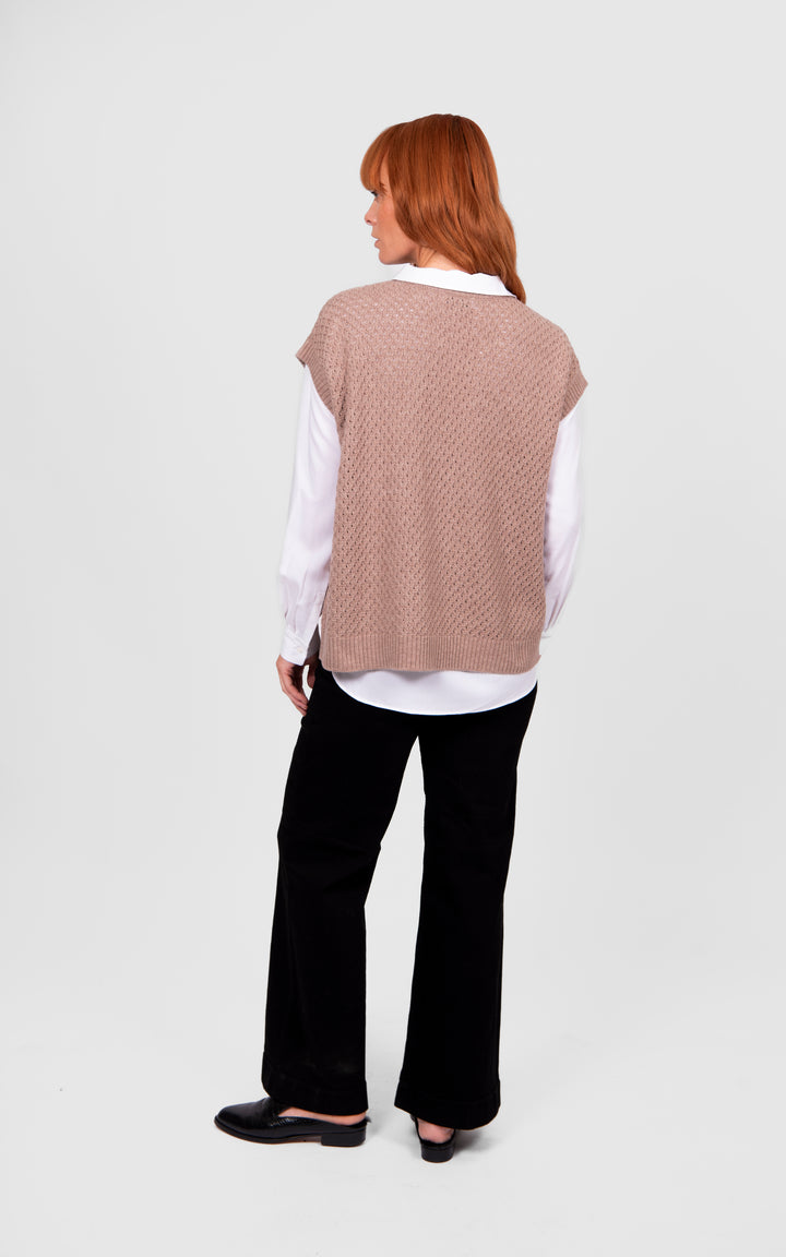 Bridge & Lord Cable Pointelle Vest - CO