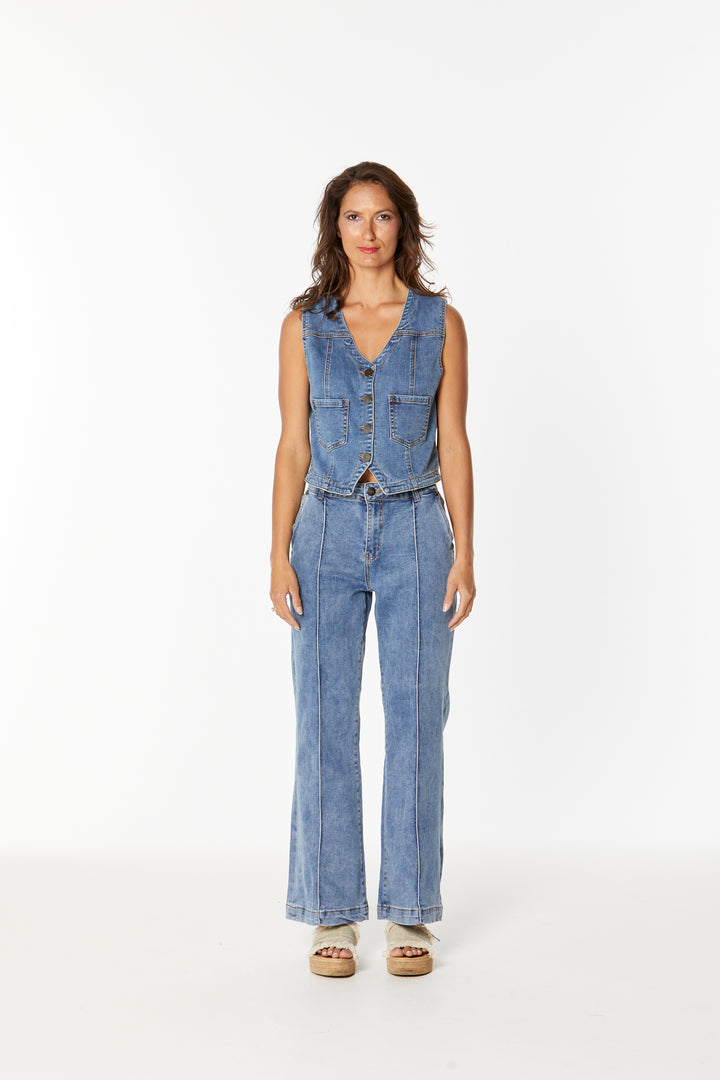 New London Britain High Rise Flare Jeans