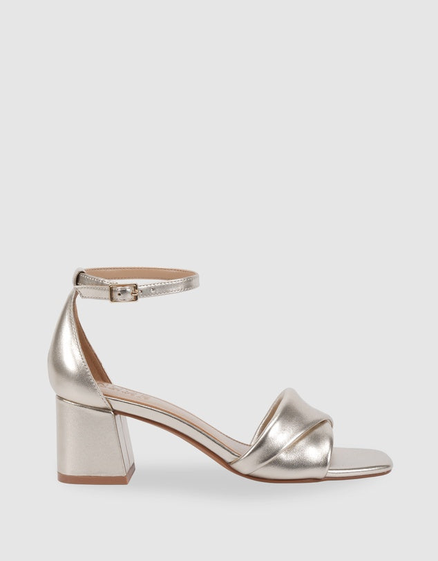 Nude Britt Mid‑Heel - Gold