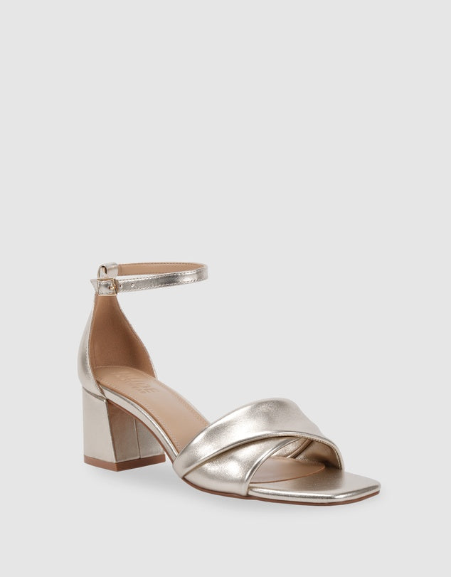 Nude Britt Mid‑Heel - Gold