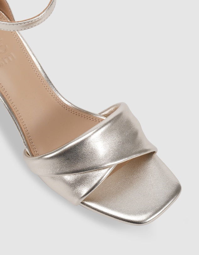 Nude Britt Mid‑Heel - Gold