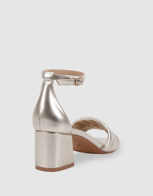Nude Britt Mid‑Heel - Gold
