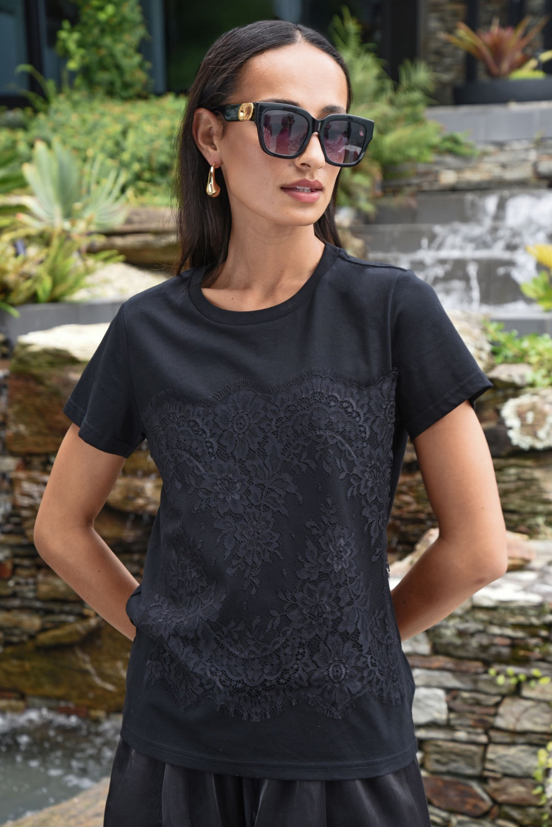 Cooper JUST TO SAVE LACE Tee - BLK