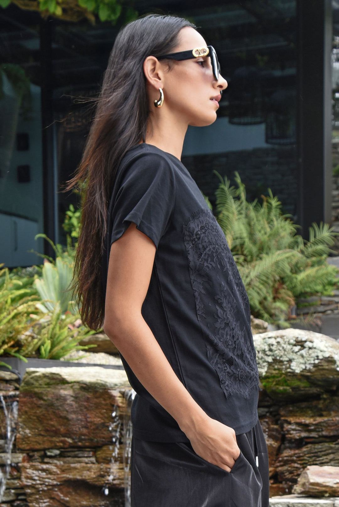Cooper JUST TO SAVE LACE Tee - BLK