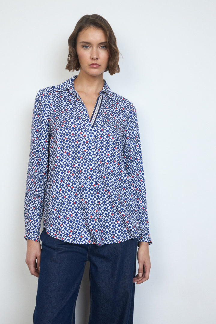 Tinta & Bariloche Camilia Blue Blouse