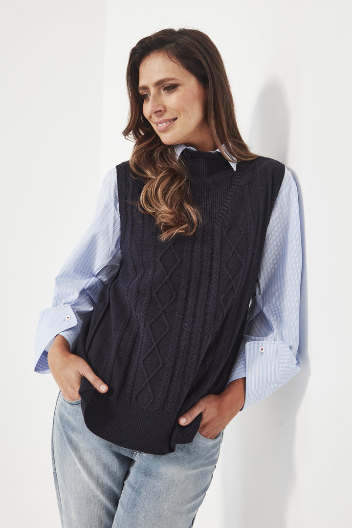Verge Cherish Vest - Ink Marle