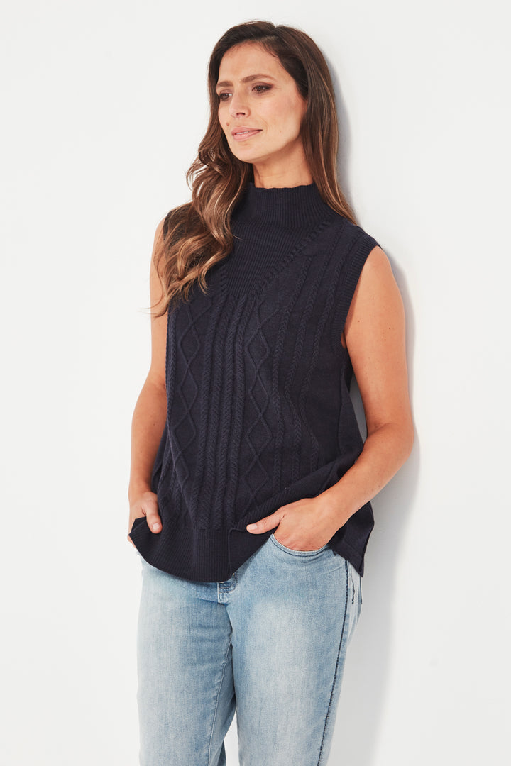 Verge Cherish Vest - Ink Marle