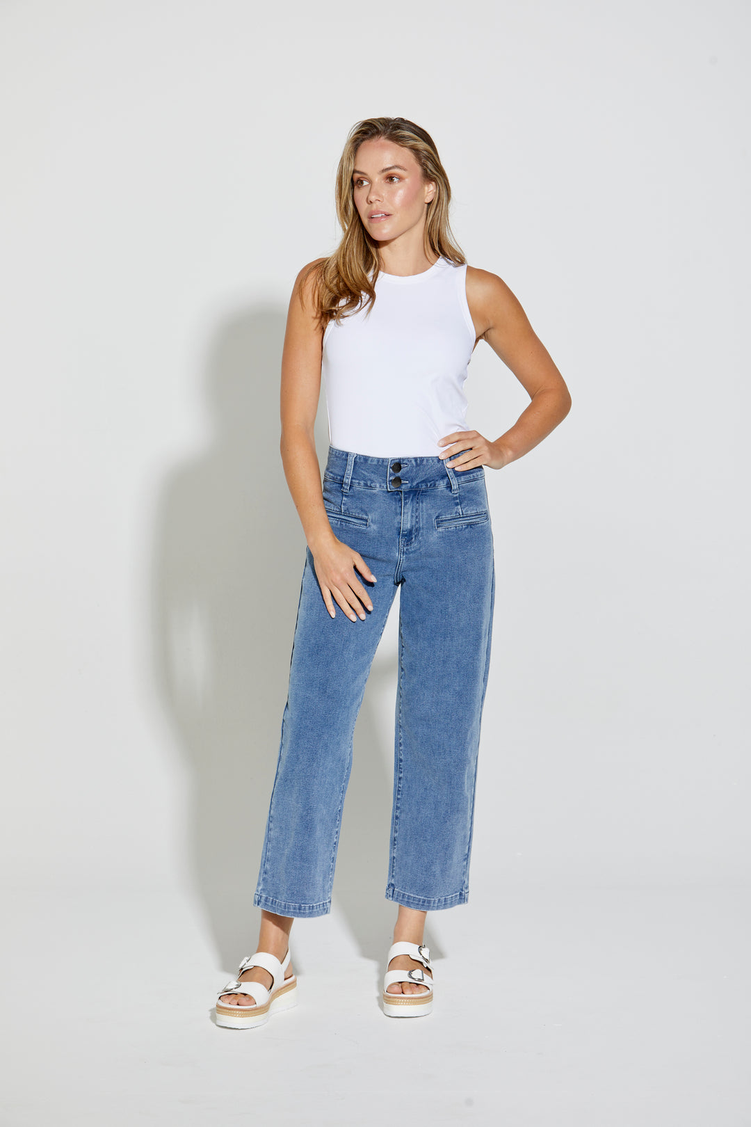 New London Christow Loose Leg Crop Jeans