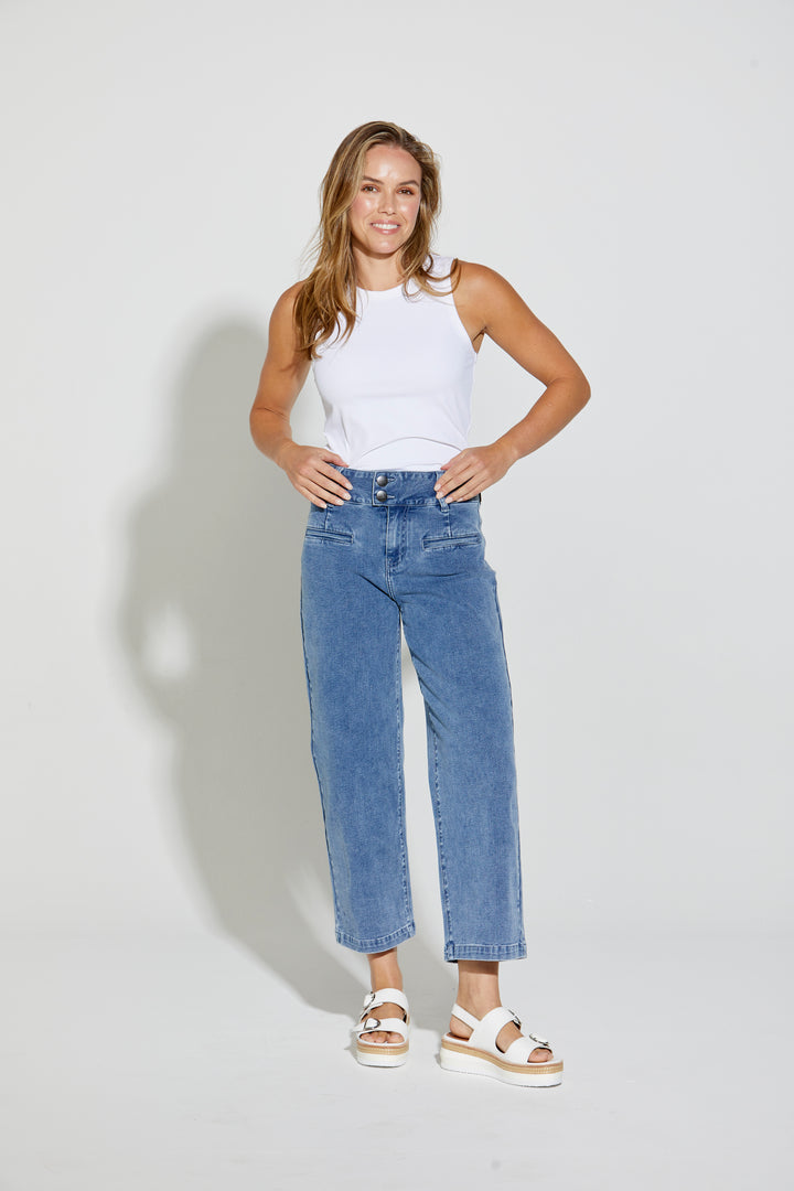 New London Christow Loose Leg Crop Jeans