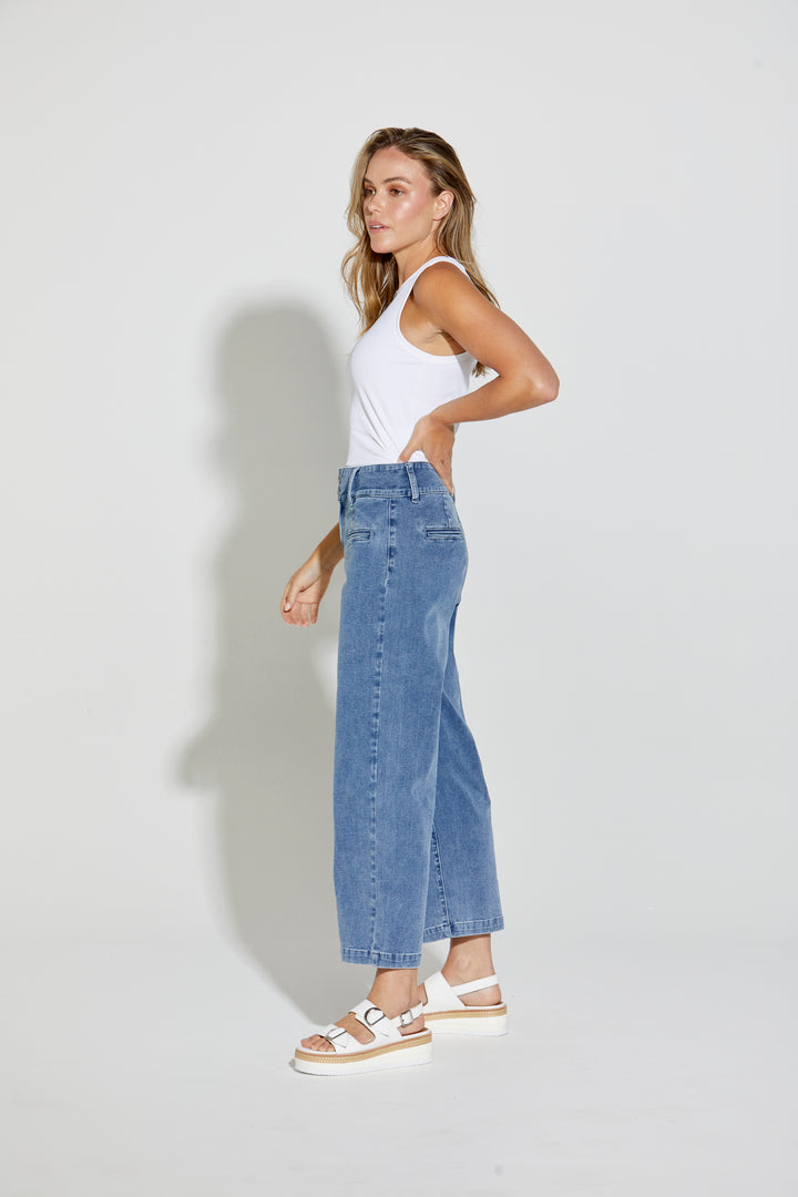 New London Christow Loose Leg Crop Jeans