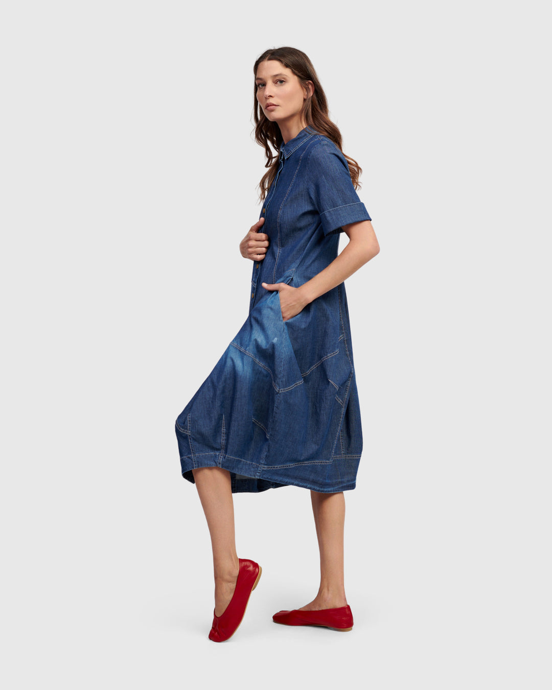 Alembika Barbie Denim Shirt Dress