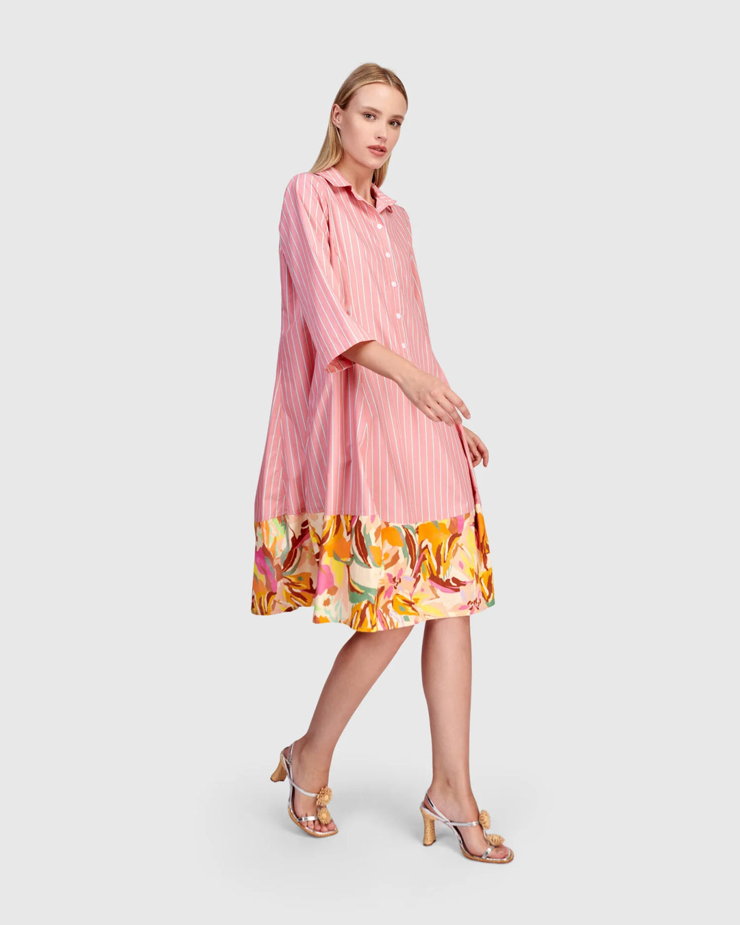 Alembika Plumeria Shirtdress - Blush