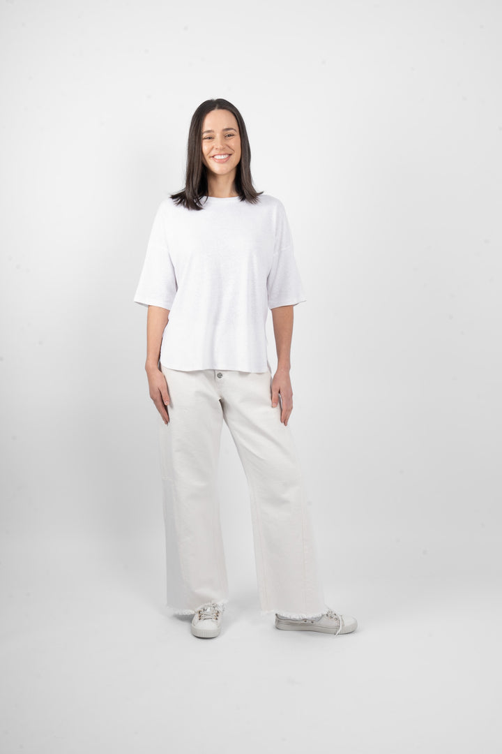 M.A. Dainty Peony T‑Shirt - Wht