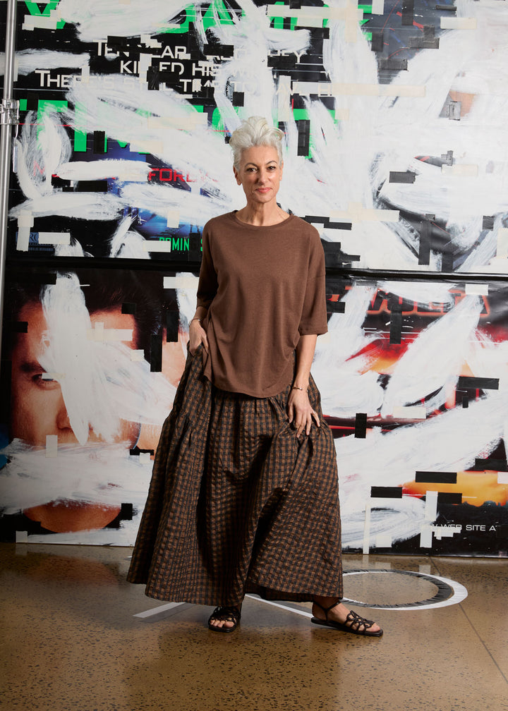 M.A. Dainty Peony T‑Shirt - Brown