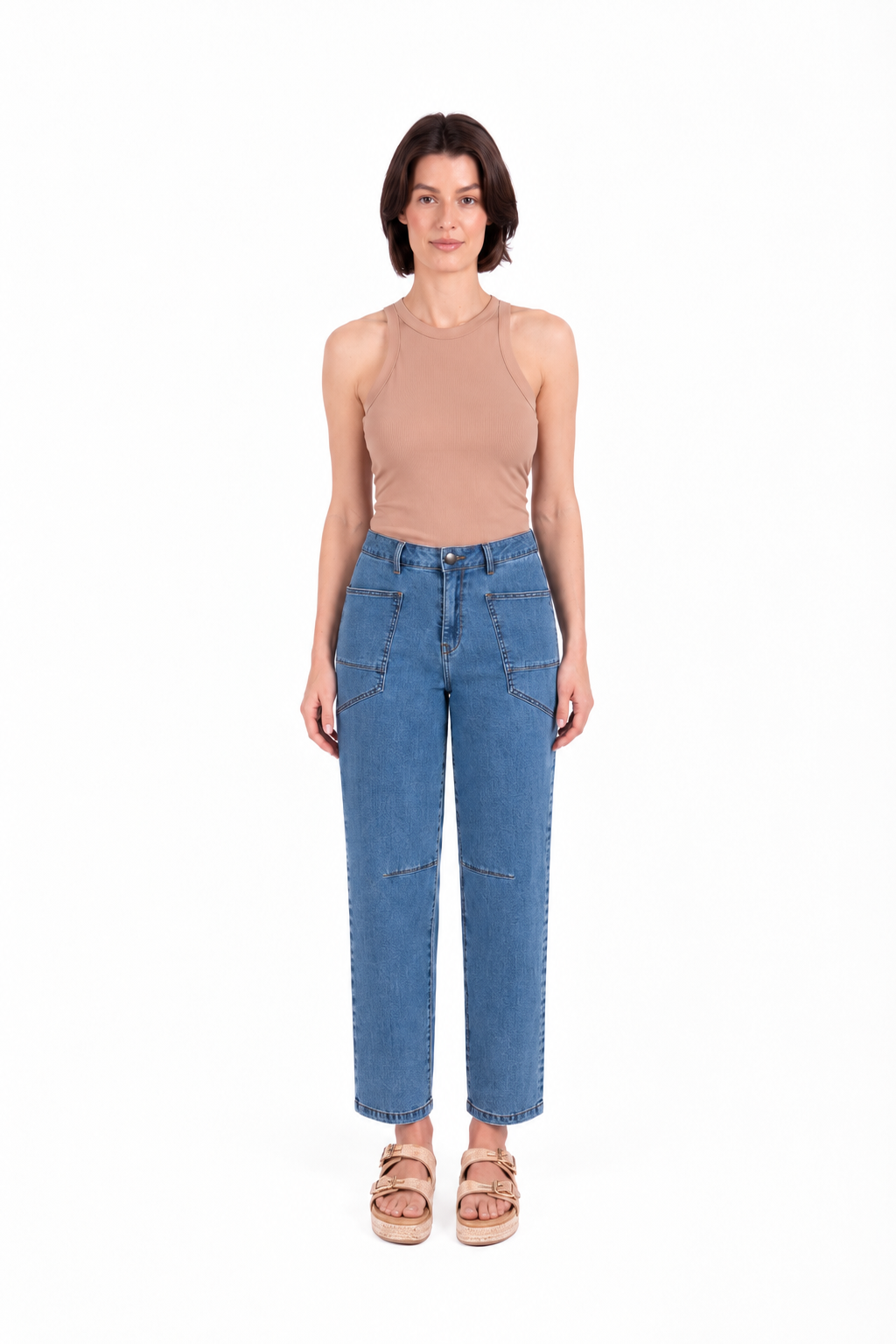 New London Durham Patch Pocket Barrel Jean