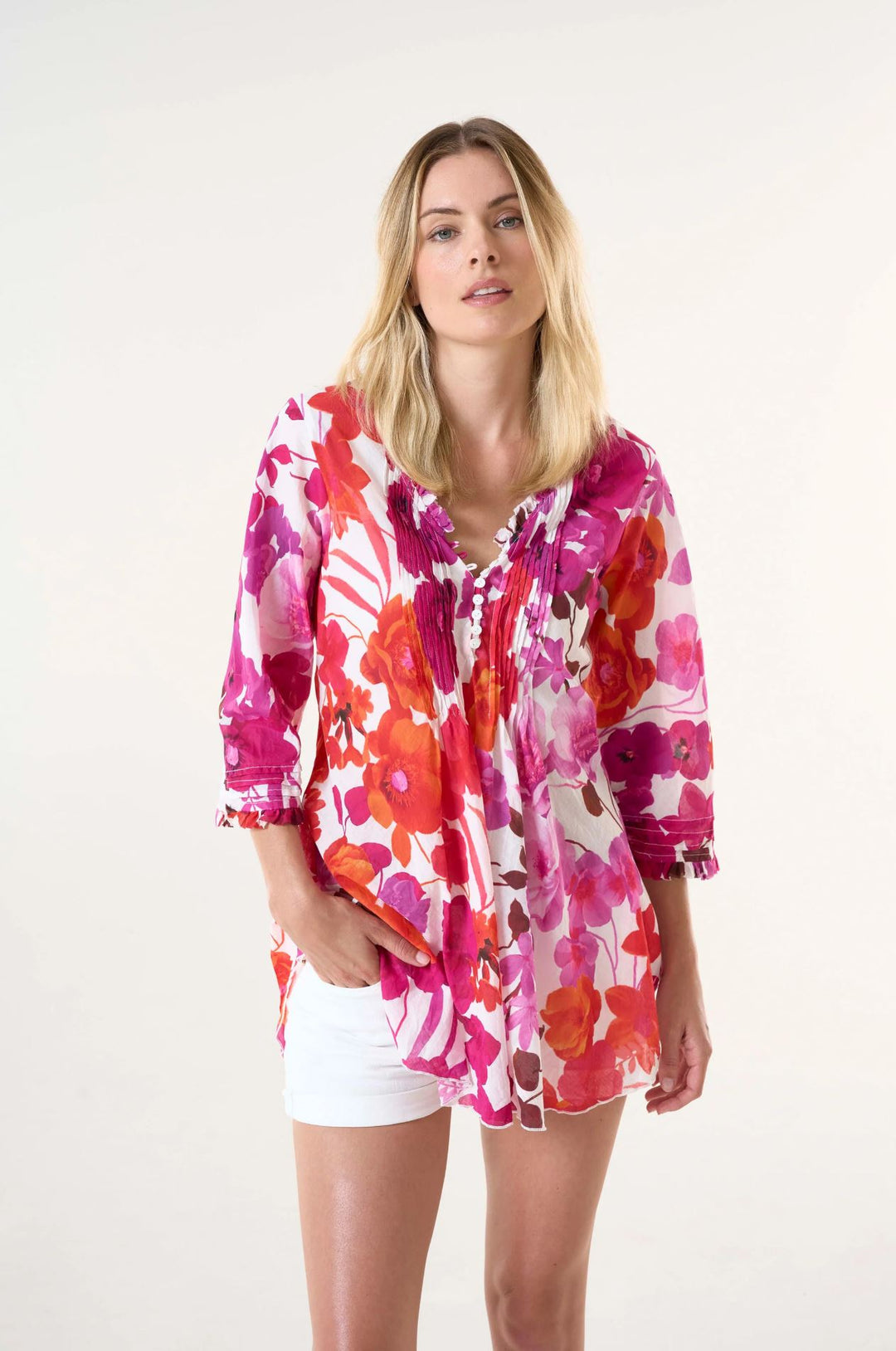 Oneseason Flamenco Pink Poppy Top