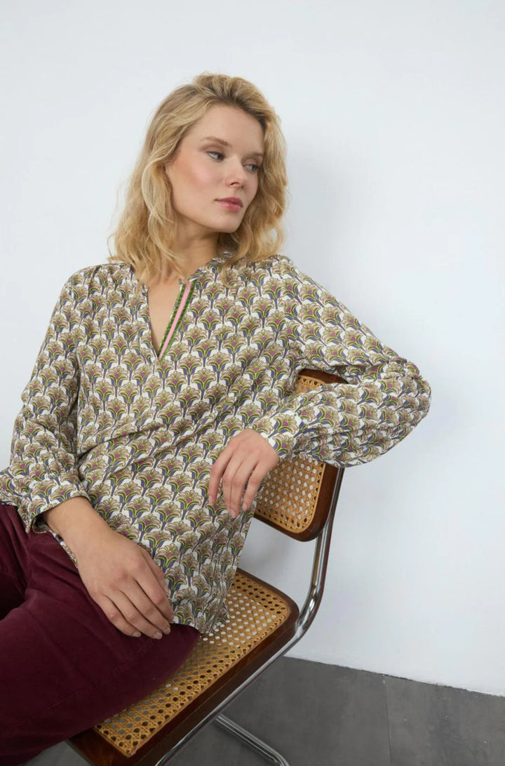 Tinta & Bariloche Florencia Green Blouse