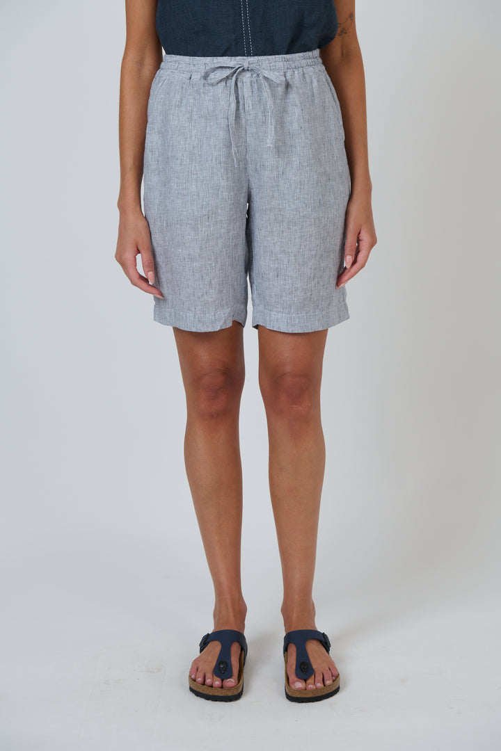 Naturals by O & J Linen Shorts - Sliver