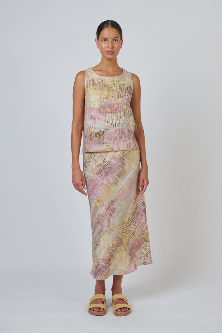 Naturals by O & J Linen Skirt  - Jardin