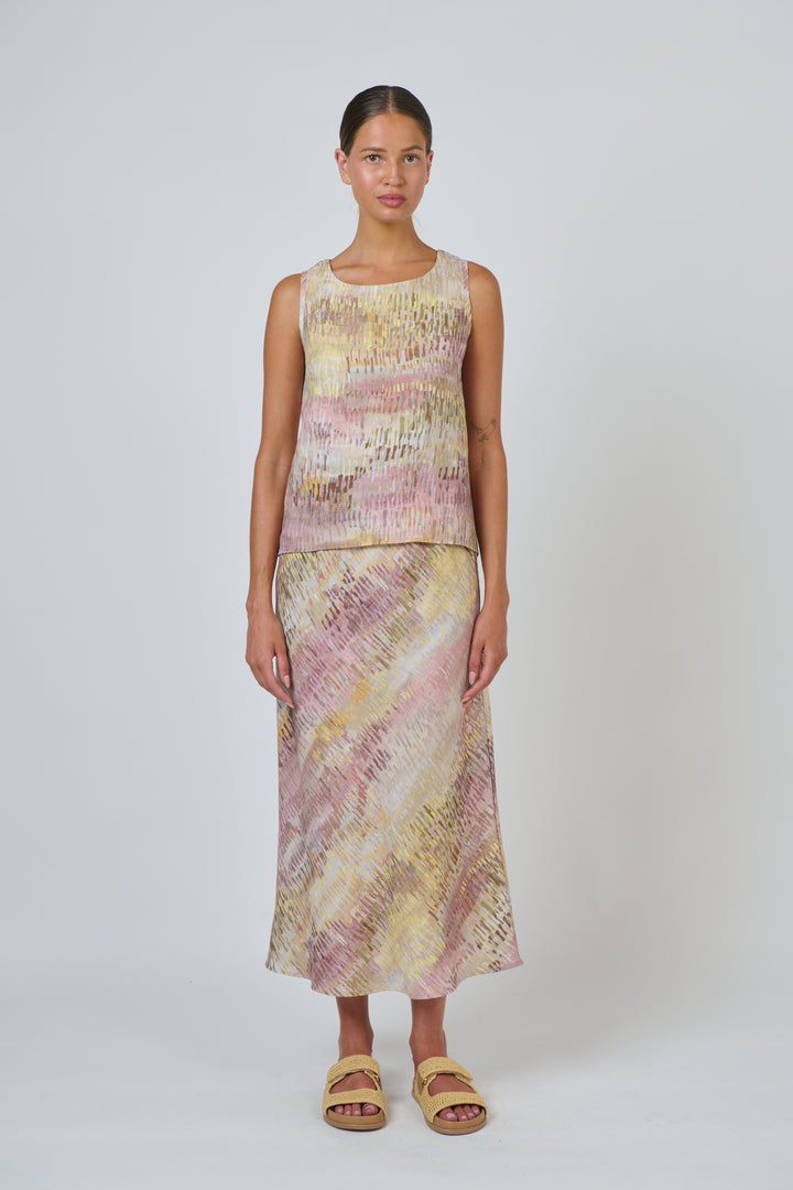 Naturals by O & J Linen Skirt  - Jardin