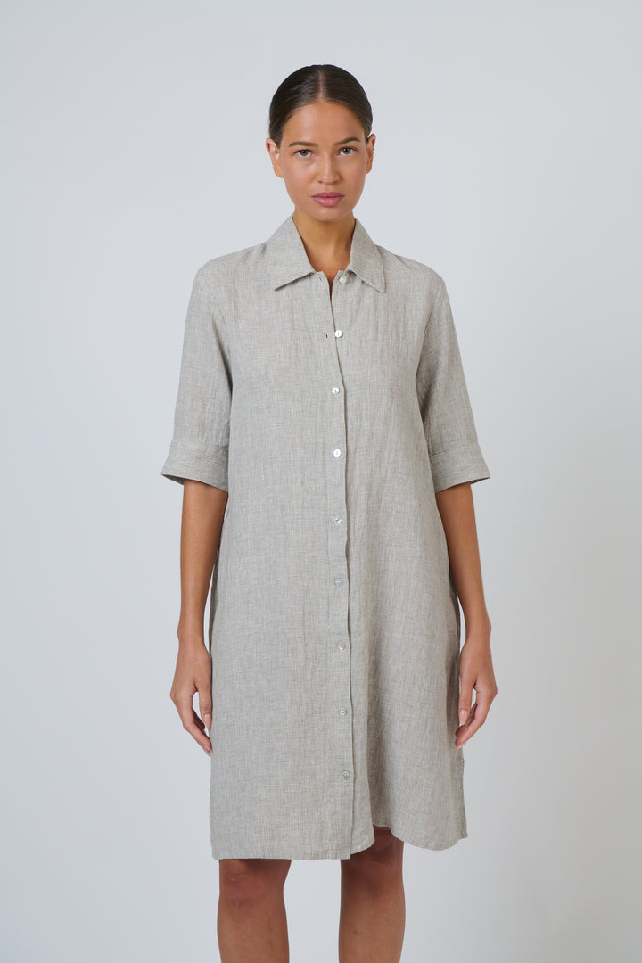 Naturals by O & J Linen Dress - Mousse