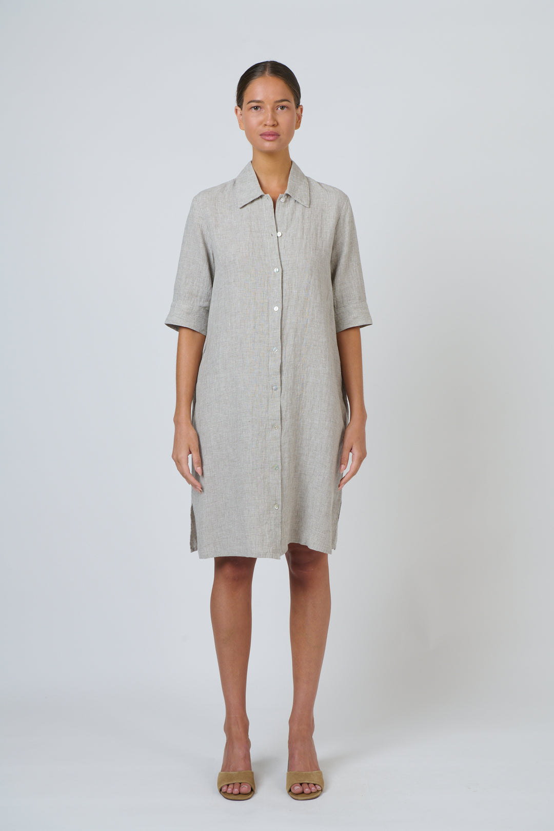 Naturals by O & J Linen Dress - Mousse