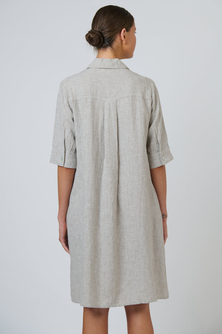Naturals by O & J Linen Dress - Mousse